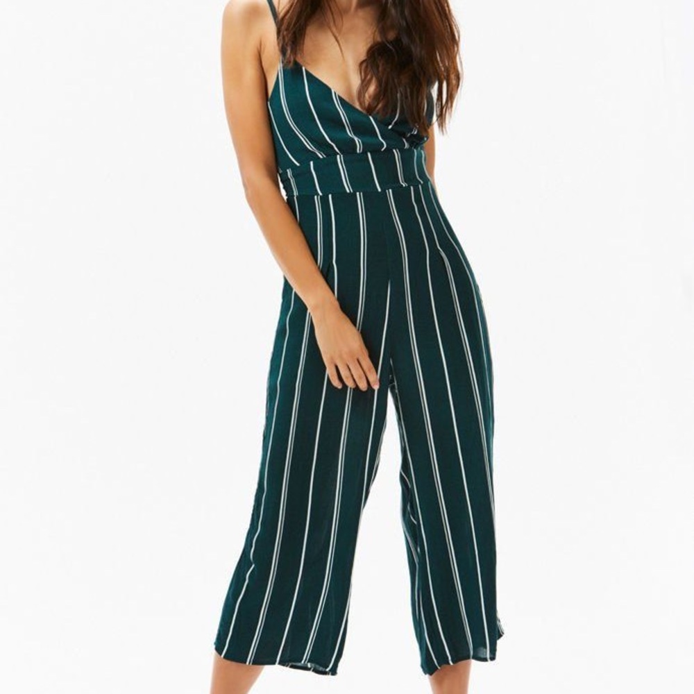 Green Surplice Jumpsuit